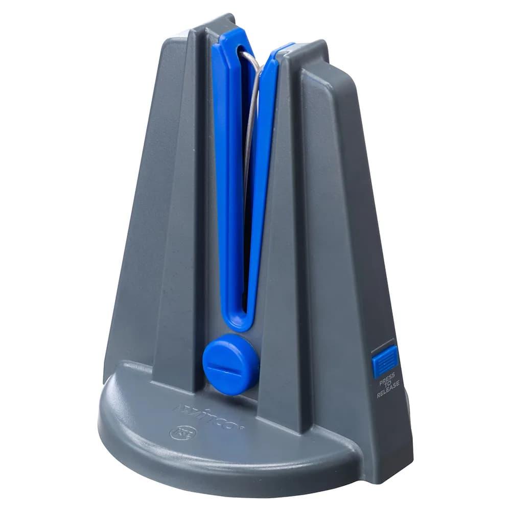 Winco KSP-6 Blade Station™ Hands Free Knife Sharpener - 6 1/2"L x 6 3/4"H, Plastic
