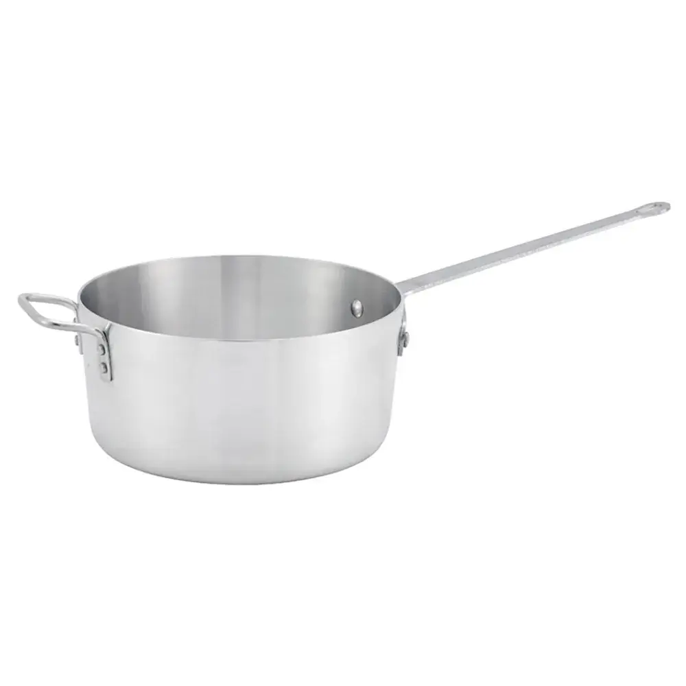 Winco ASP-7 7 qt Aluminum Saucepan w/ Solid Metal Handle