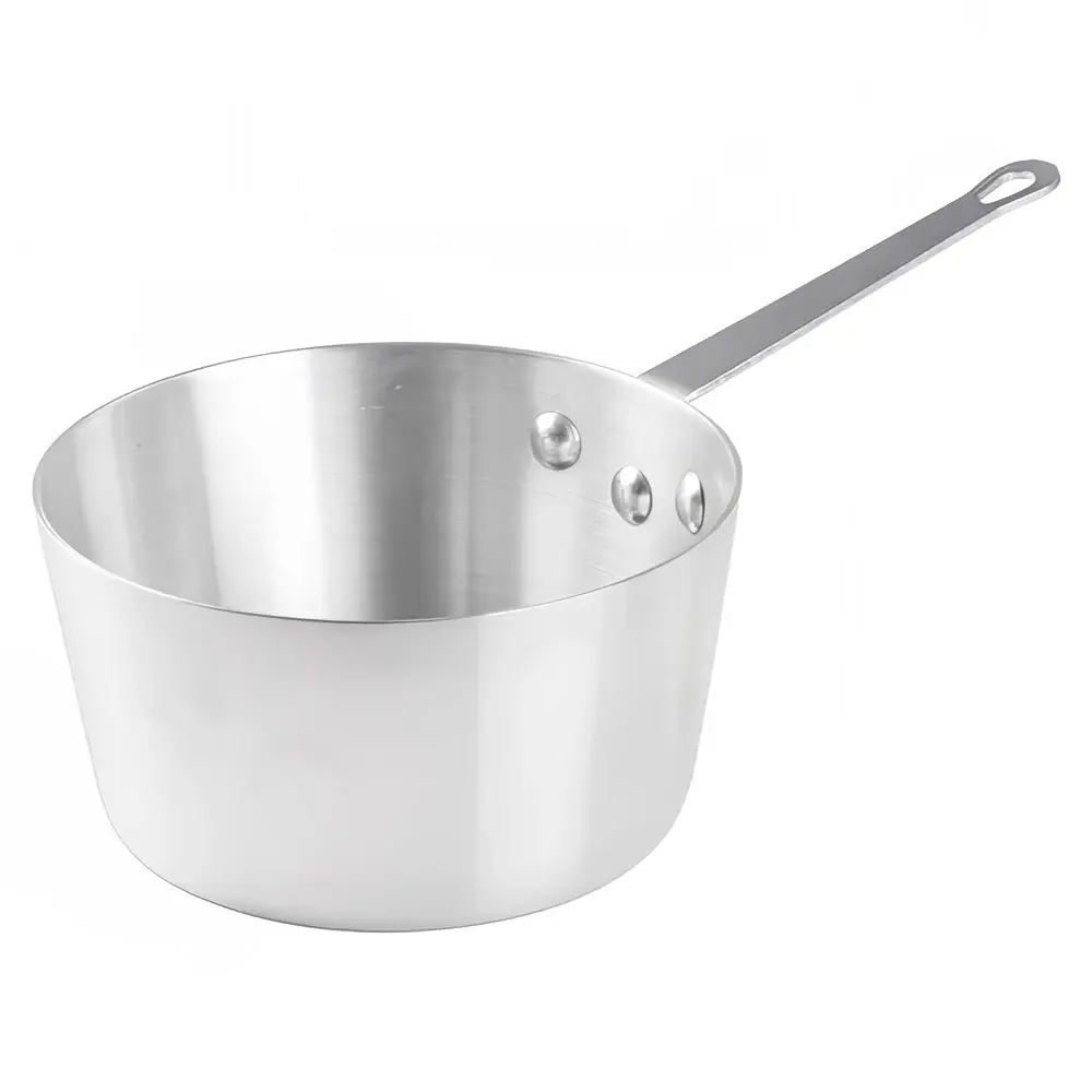 Winco ASP-1 1 qt Aluminum Saucepan w/ Solid Metal Handle