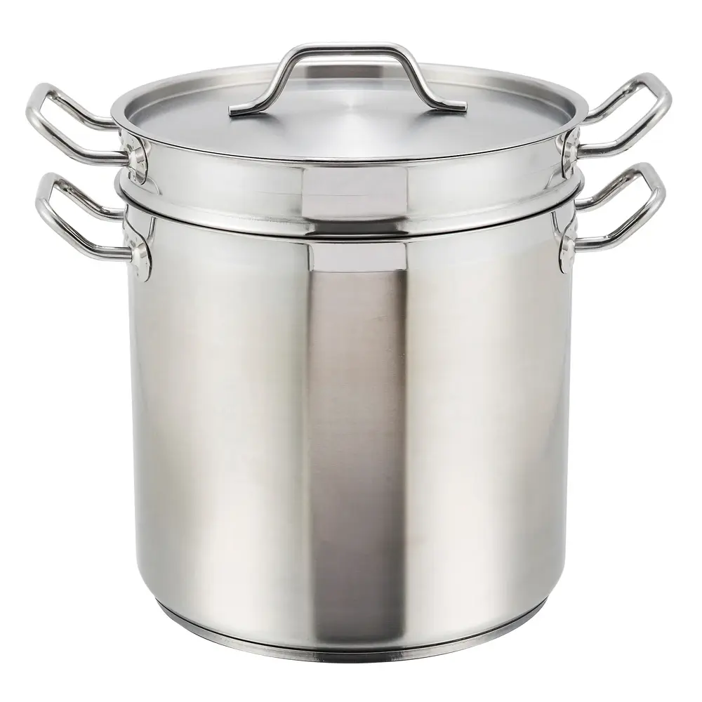 Winco SSDB-8 9 1/2" Stainless Steel Double Boiler w/ 8 qt Capacity