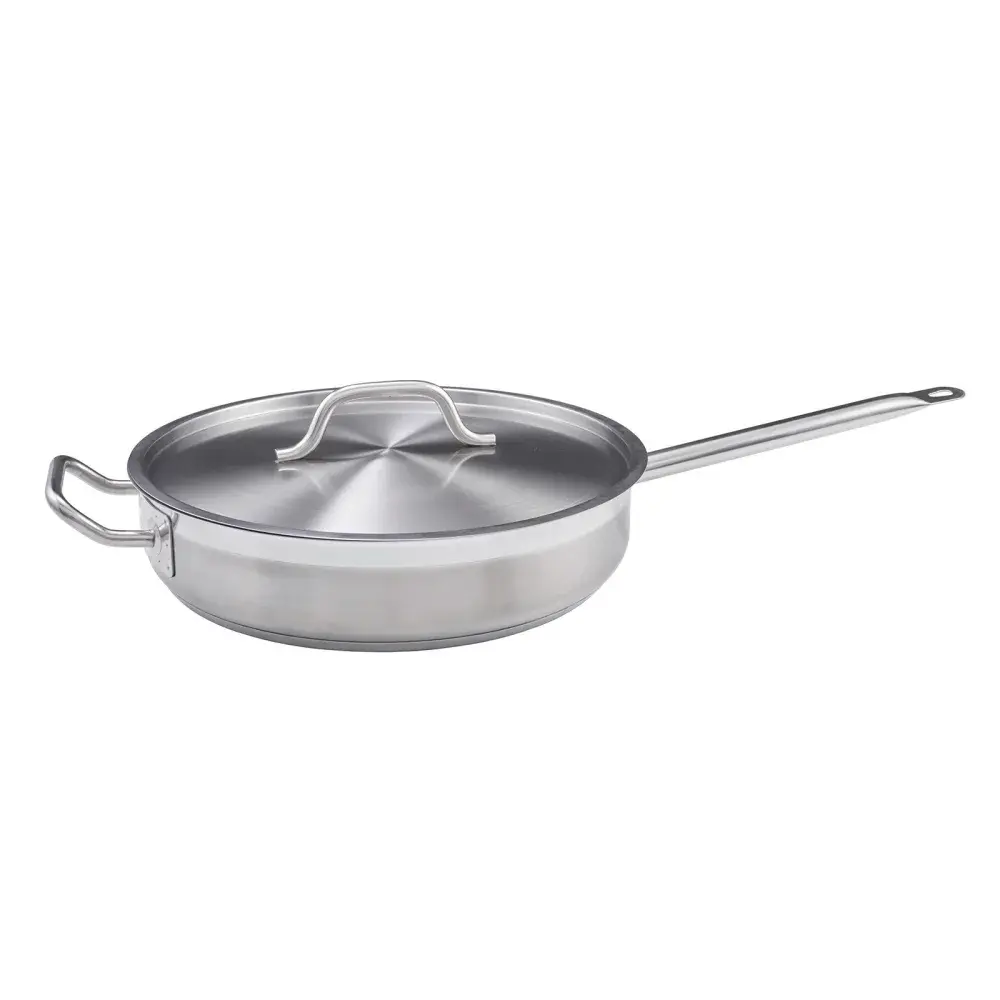 Winco SSET-3 10" Stainless Saute Pan, Induction Ready