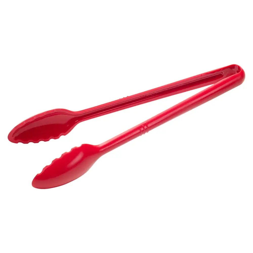 Winco CVST-12R 12"L Plastic Serving Tongs, Red