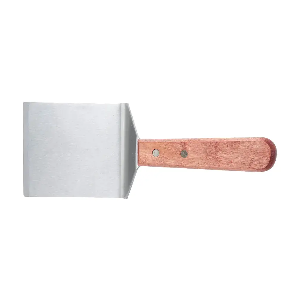 Winco TN46 Steak Burger Turner w/ 4 x 6" Blade & Wooden Handle