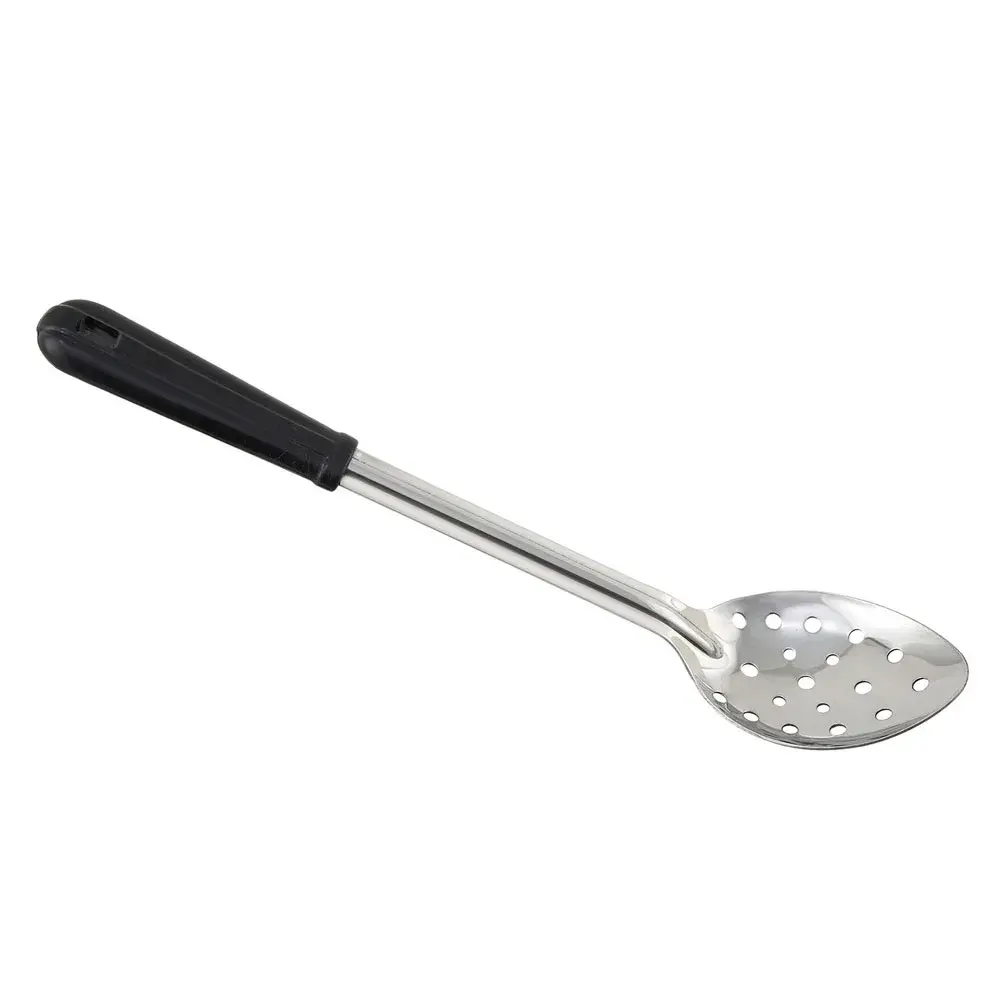 Winco BSPB-15 15" Perforated Basting Spoon w/ Black Bakelite Handle, Stainless