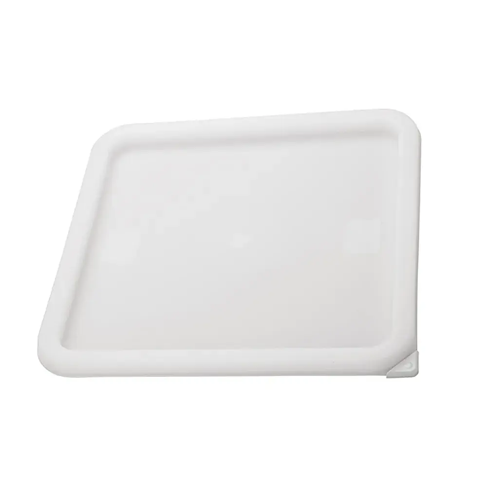 Winco PECC-L Container Cover for 12, 18 & 22 qt Square Storage Containers, Polyethylene, White