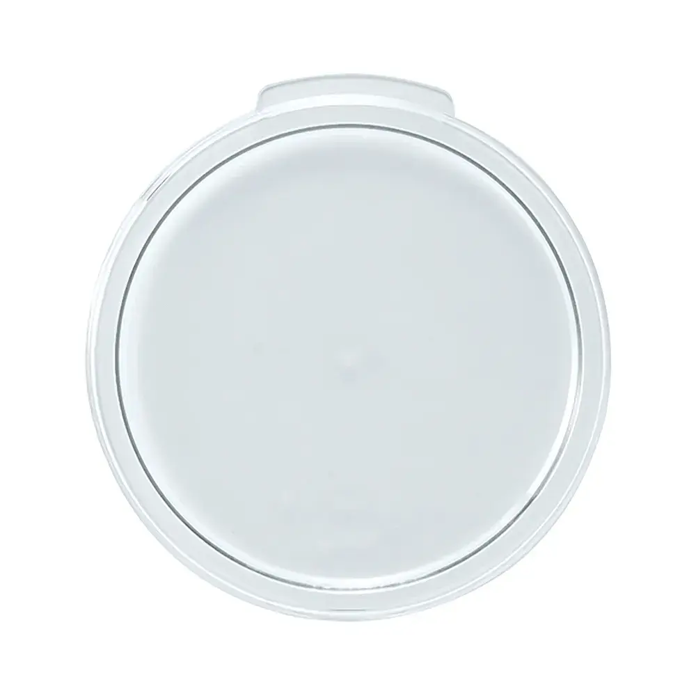 Winco PCRC-1C Round Cover for 1 qt Storage Containers - Polycarbonate, Clear