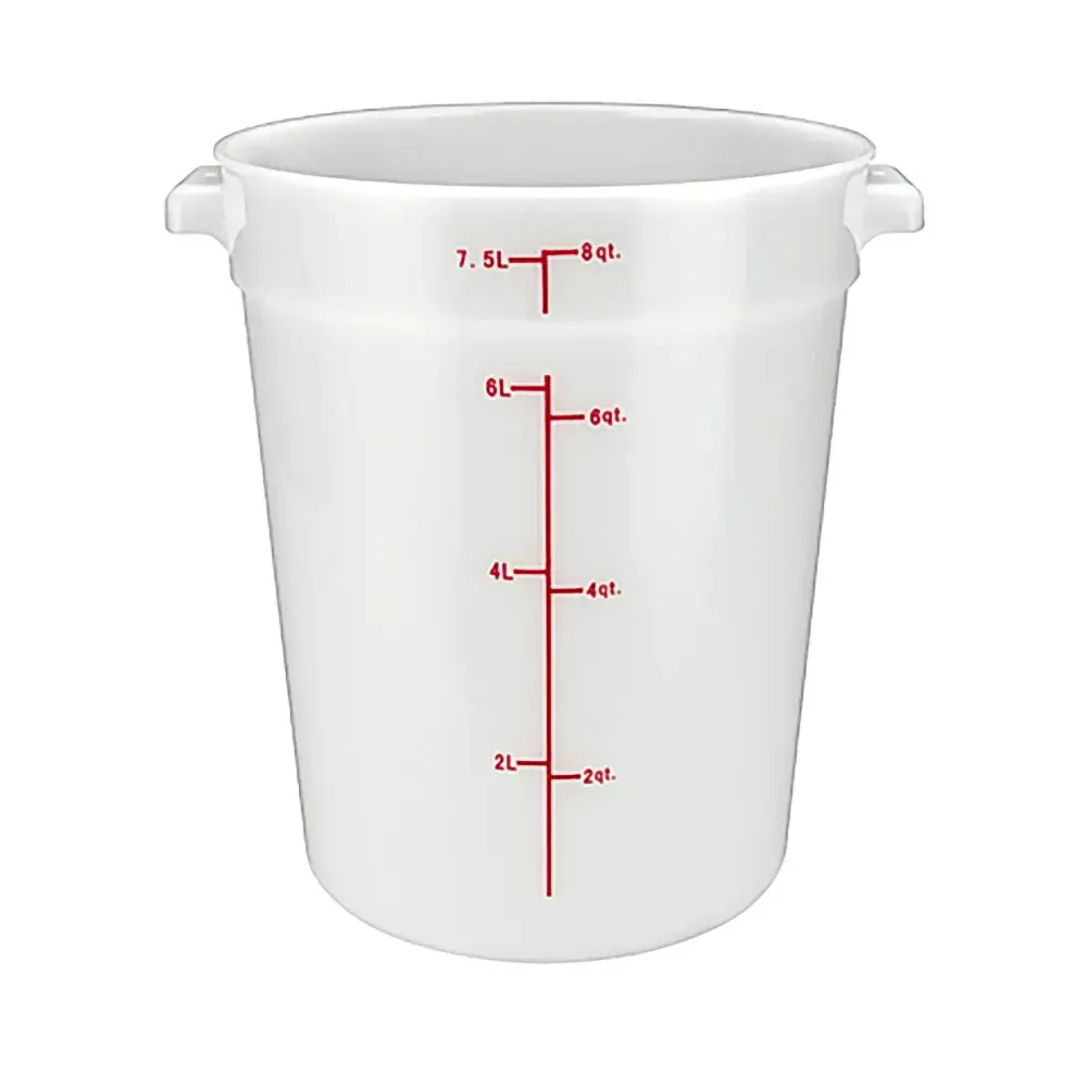 Winco PPRC-8W 8 qt Round Storage Container - Polypropylene, White