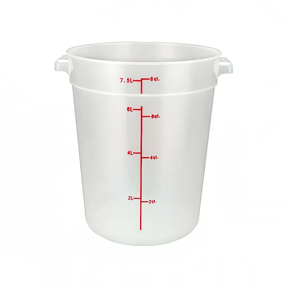 Winco PTRC-8 8 qt Round Storage Container, Polypropylene, Translucent