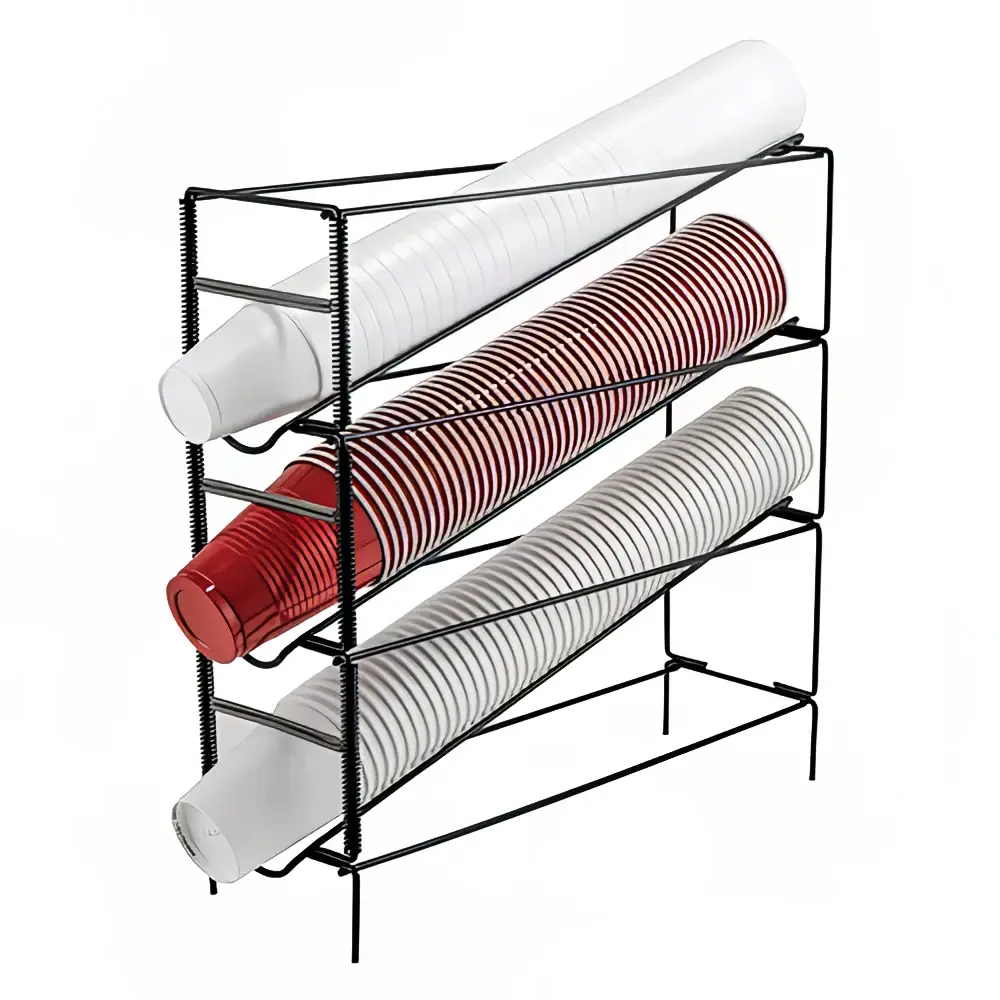 Winco CDR-3 Cup Dispenser, Rack, (3) Compartment, All Cup Types