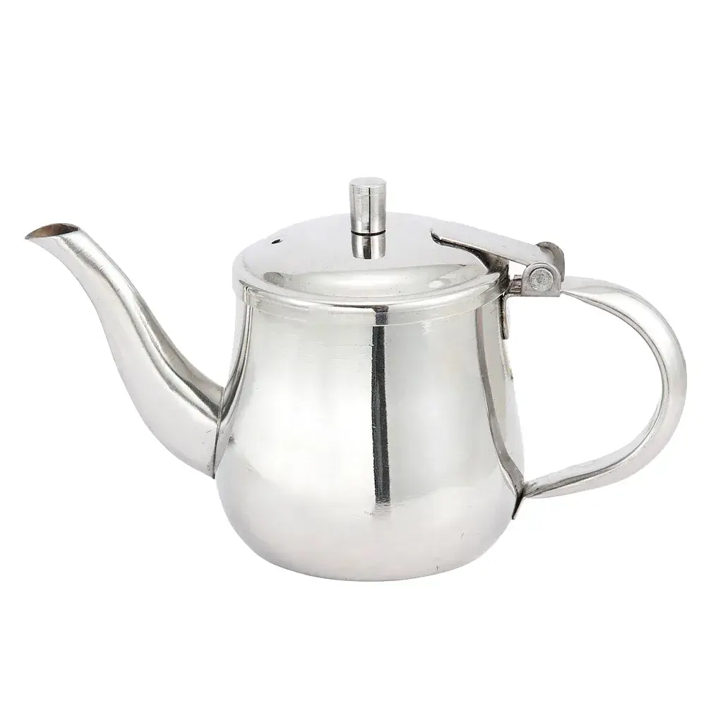 Winco GS-10 10 oz Gooseneck Server w/ Cover, Stainless