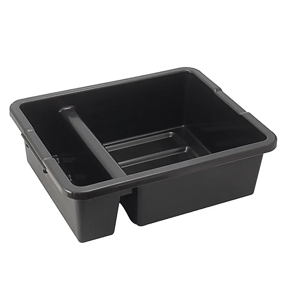 Winco PLTC-7K Bus Box w/ (2) Compartments - 21" x 16 3/4" x 6 1/2", Black