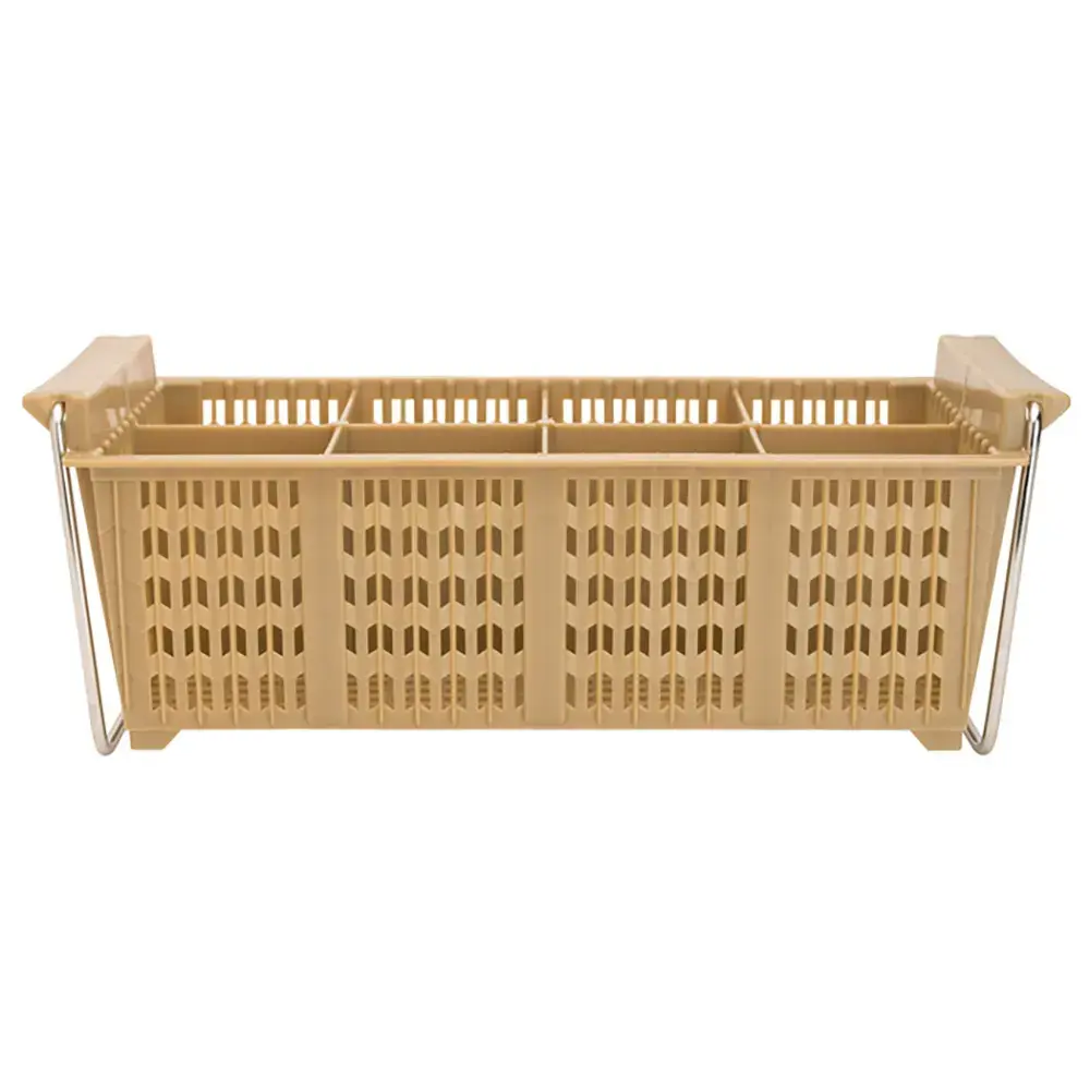 Winco PCB-8 8 Compartment Cutlery Basket w/ Handle, 17 x 8 x 6"