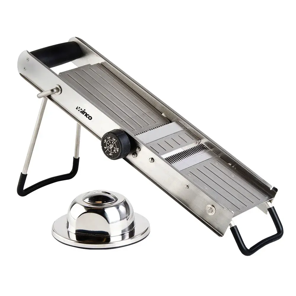 Winco MDL-18 Mandoline Slicer Set w/ (4) Slice Settings, Stainless Steel