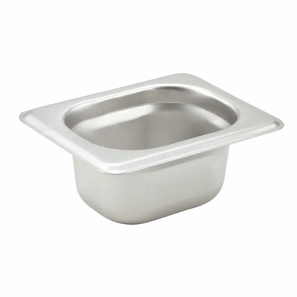 Winco SPJH-1802 Eighteenth Size Steam Table Food Pan, Anti-Jamming, 2" Deep, Stainless