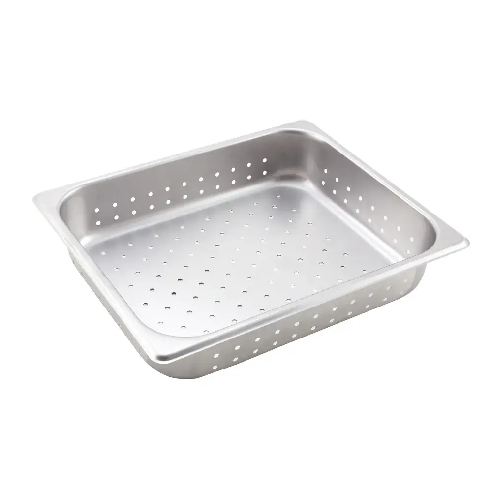Winco SPJH-202PF Half Size Steam Pan, Perforated, Stainless