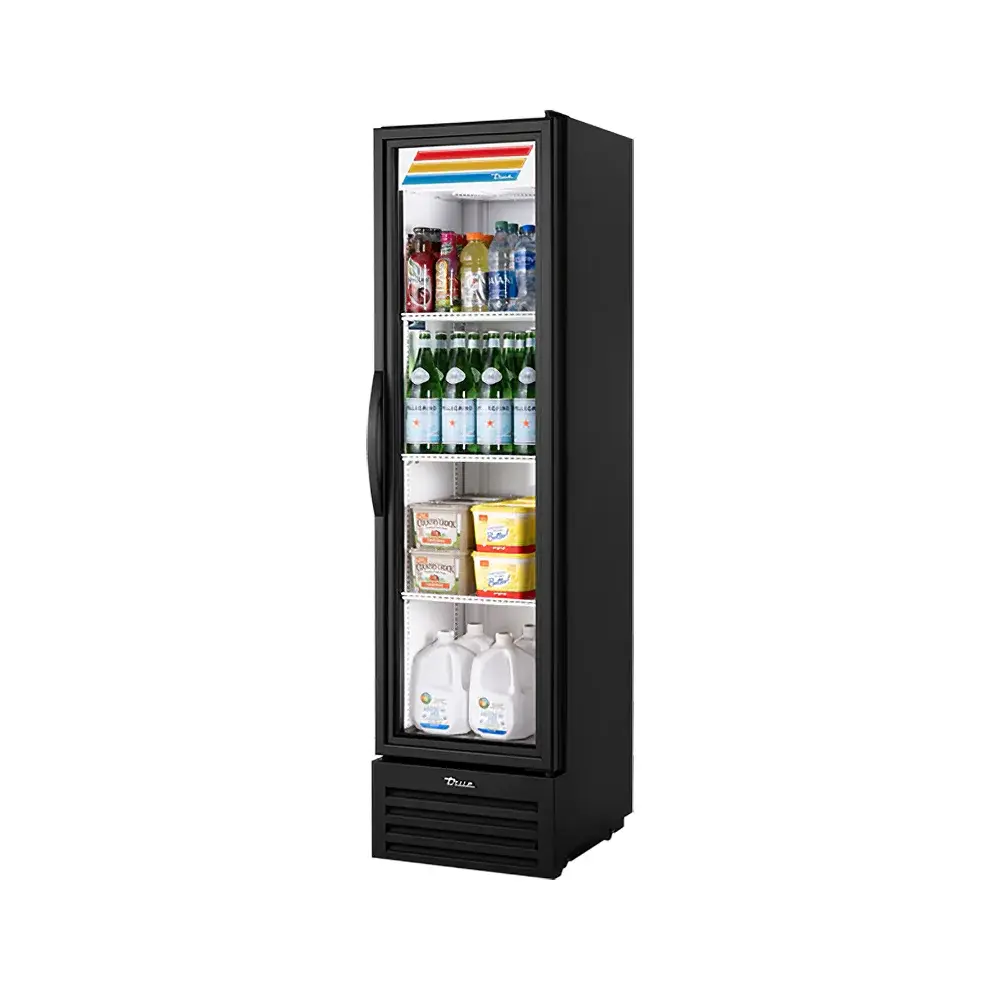 True T-11G-HC~TSL01 19 1/4" One Section Reach In Refrigerator, (1) Right Hinge Glass Door, 115v
