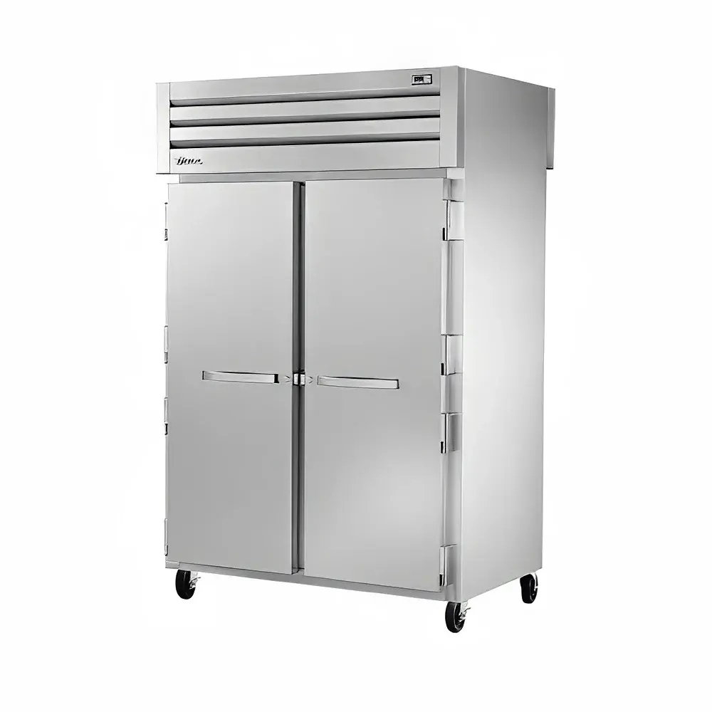 True STA2RPT-2S-2S-HC 52 3/5" Two Section Pass Thru Refrigerator, (4) Left/Right Hinge Solid Doors, 115v