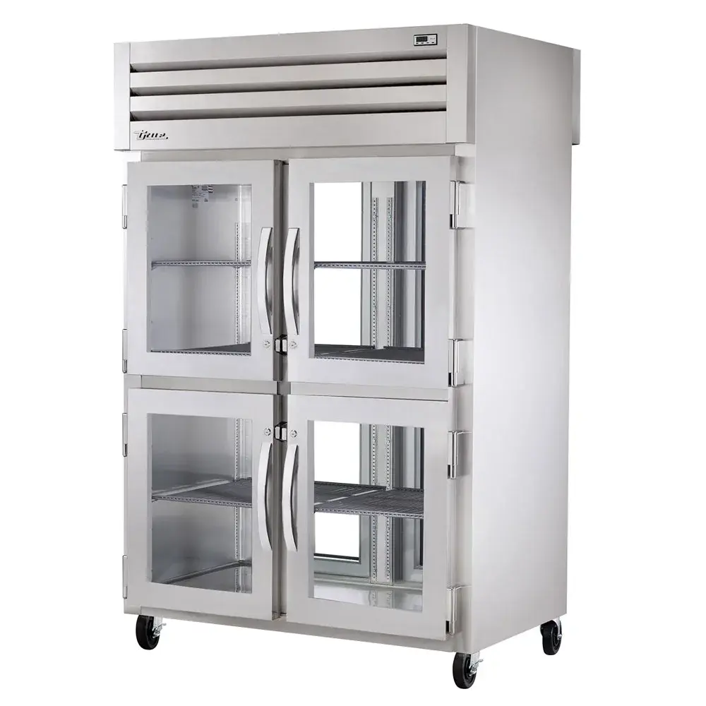 True STA2RPT-4HG-2G-HC 52 3/5" Two Section Pass Thru Refrigerator, (6) Left/Right Hinge Glass Doors, 115v