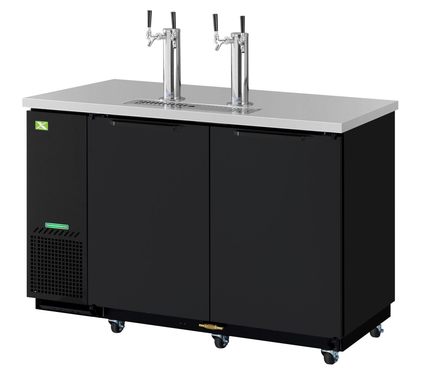 XBD-2SB-N6 2 Door Beer Dispenser- Black (59")