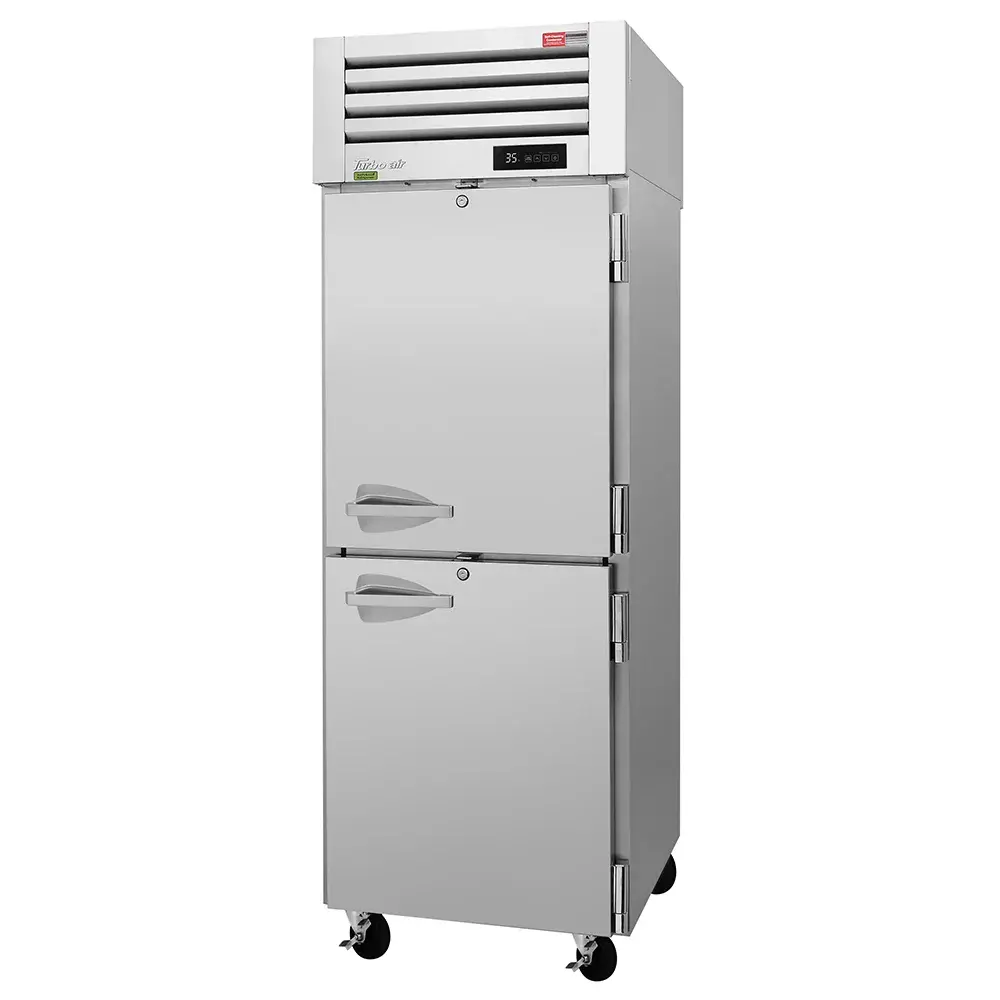 Turbo Air PRO-26-2R-PT-N 28 3/4" One Section Pass Thru Refrigerator, (4) Right Hinge Solid Doors, 115v