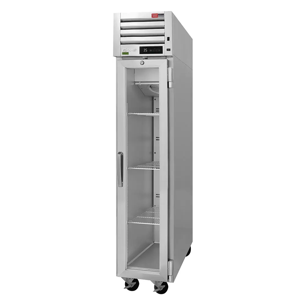 Turbo Air PRO-15R-G-N 17 3/4" One Section Reach In Refrigerator, (1) Right Hinge Glass Door, 115v