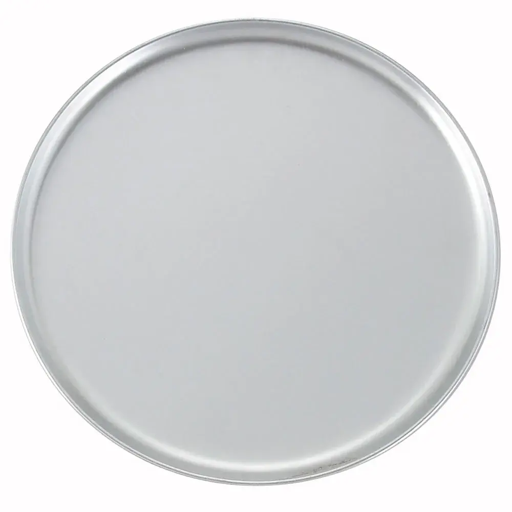 Winco APZC-14 14" Round Coupe Pizza Pan, Aluminum