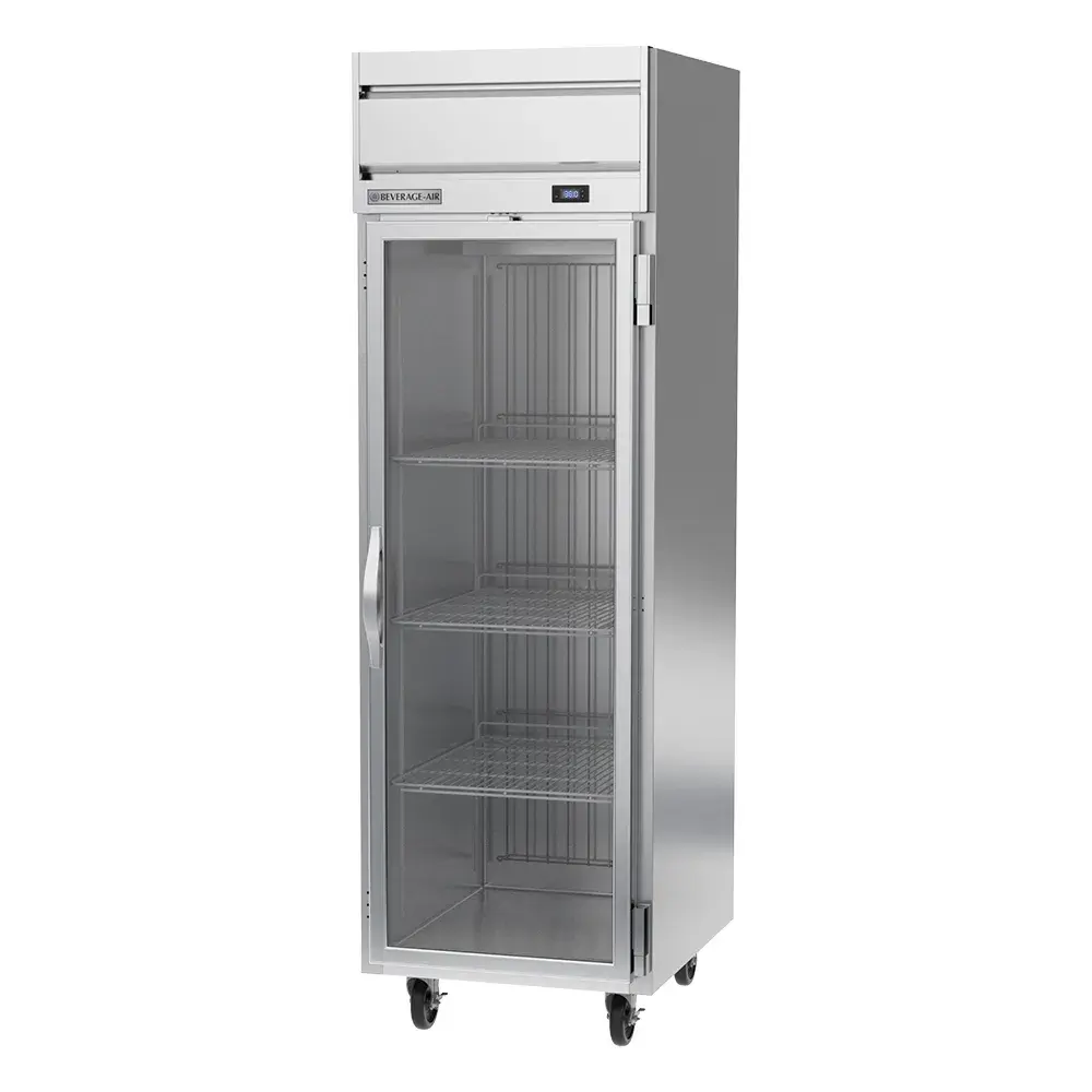 Beverage-Air HRS1HC-1G 26" One Section Reach In Refrigerator, (1) Right Hinge Glass Door, 115v