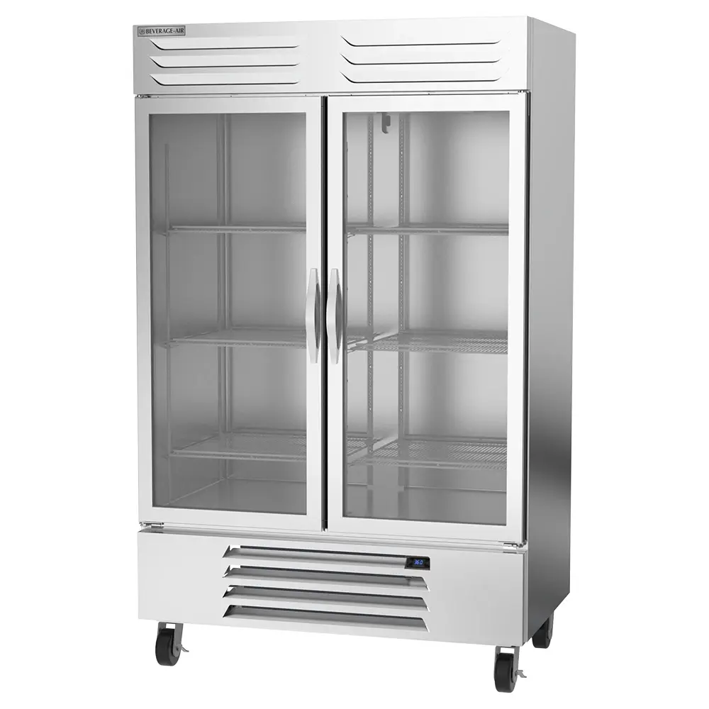 Beverage-Air RB49HC-1G 52" Two Section Reach In Refrigerator, (2) Left/Right Hinge Glass Doors, 115v