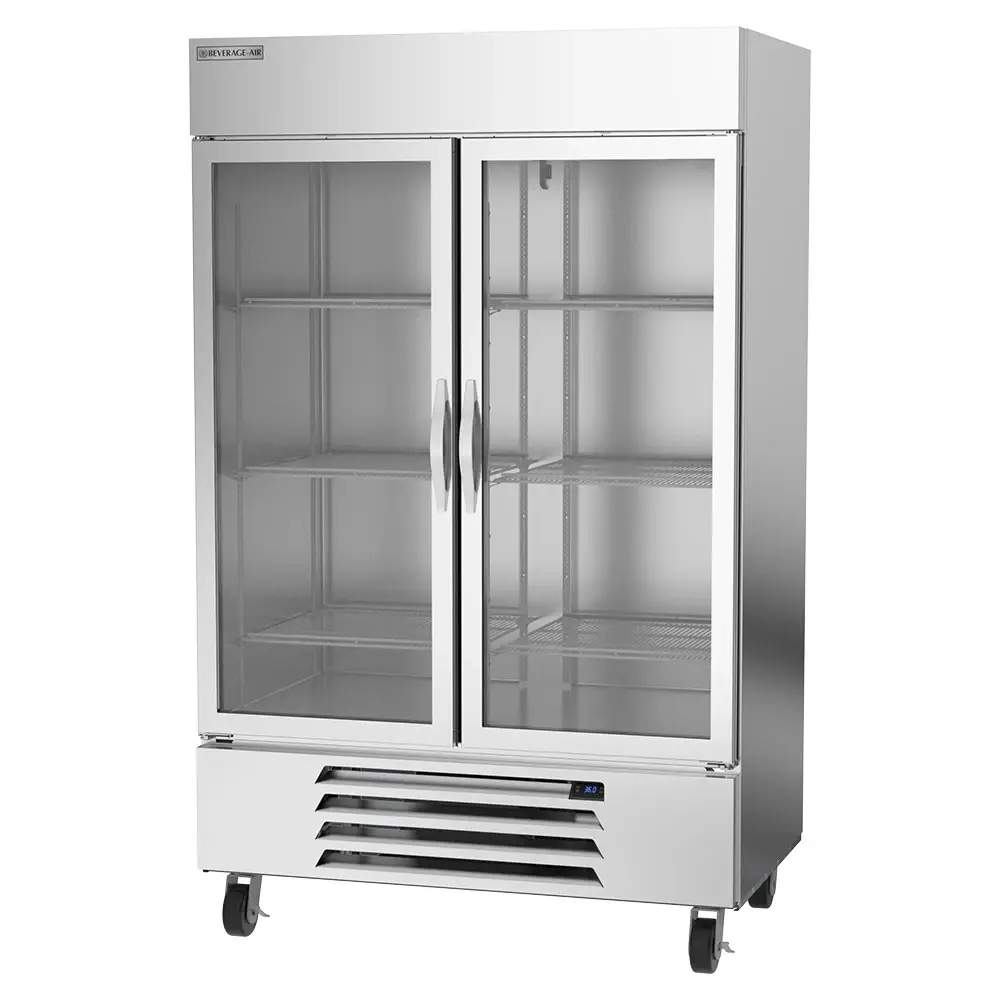 Beverage-Air HBR49HC-1-G 52" Two Section Reach In Refrigerator, (2) Left/Right Hinge Glass Doors, 115v