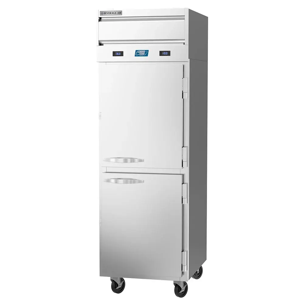 Beverage-Air CT12-12HC-1HS 27" Two Section Reach In Refrigerator Freezer, (2) Right Hinge Solid Doors, 115v