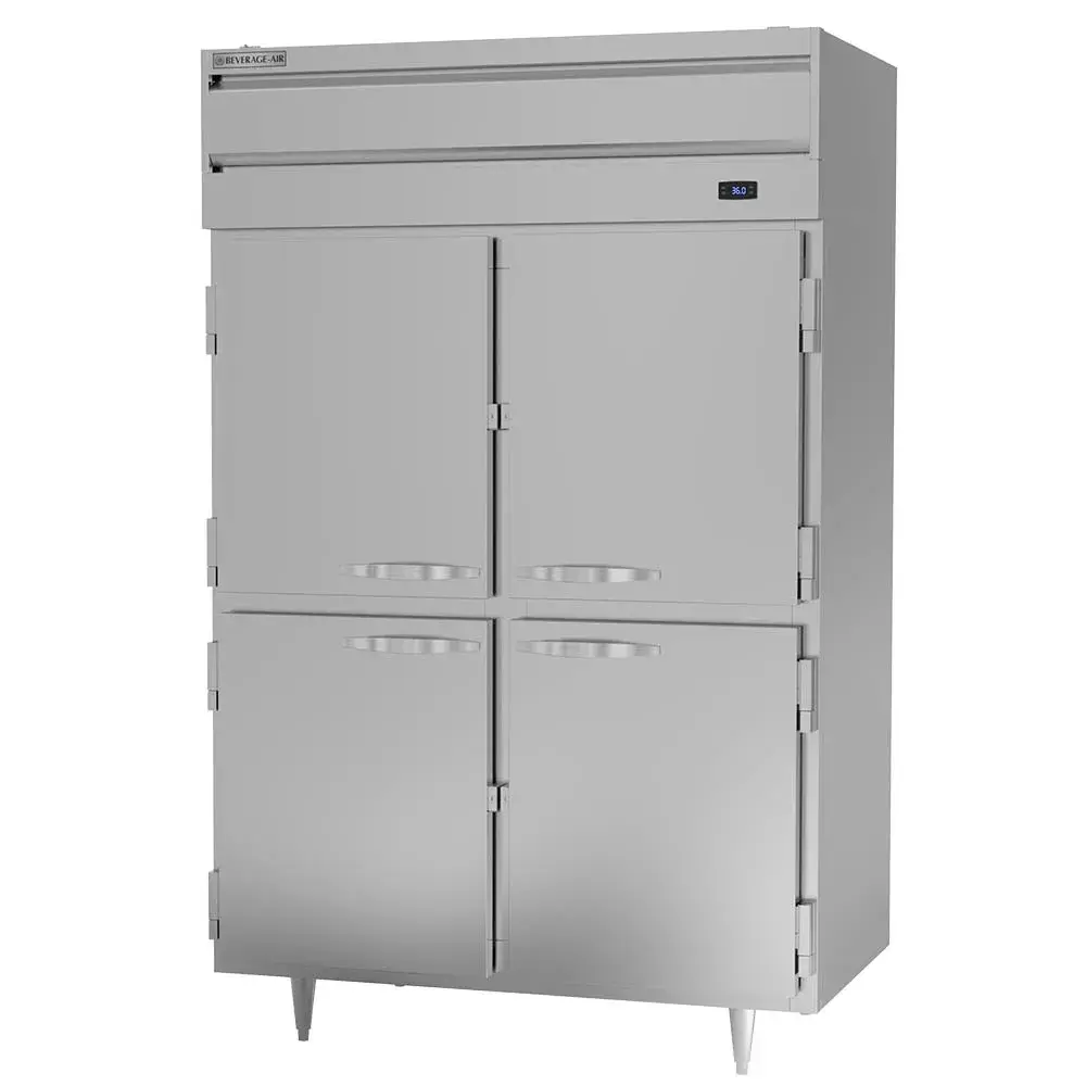 Beverage-Air PR2HC-1AHS 52" Two Section Reach In Refrigerator, (4) Left/Right Hinge Solid Doors, 115v