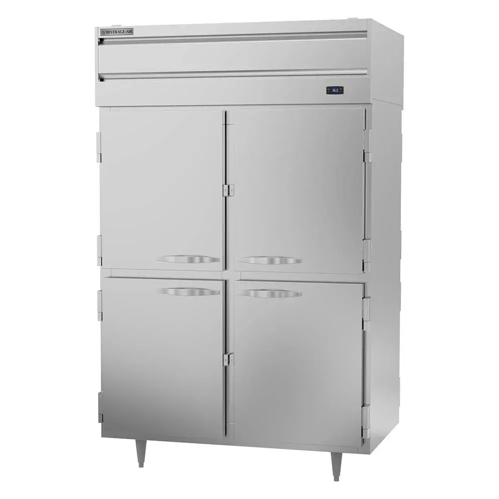 Beverage-Air PRD2HC-1AHS 52" Two Section Pass Thru Refrigerator, (8) Left/Right Hinge Solid Doors, 115v