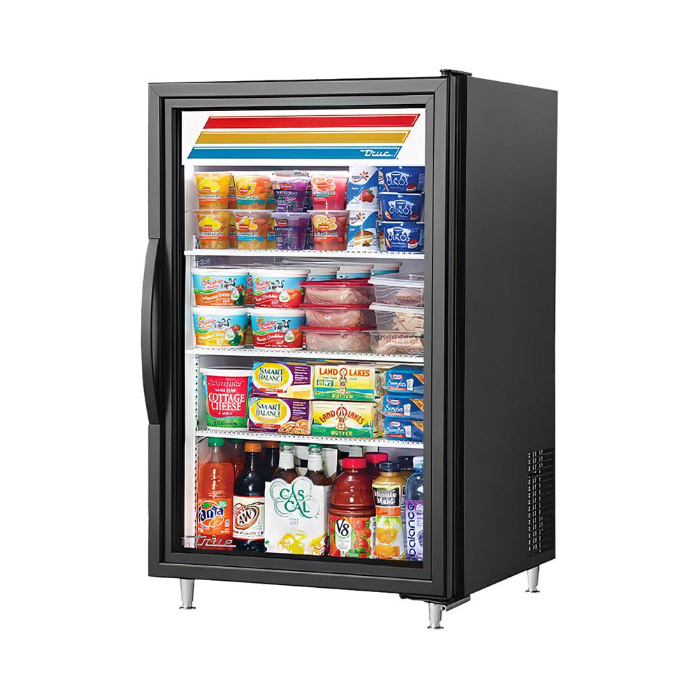 True GDM-07F-HC~TSL01 BLK/LH 24 1/8" One Section Display Freezer w/ Swing Door - Rear Mount Compressor, Black, 115v