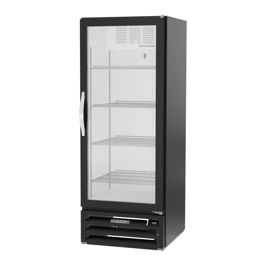 Beverage-Air MMF12HC-1-B 24 1/8" One Section Display Freezer w/ Swing Door - Bottom Mount Compressor, Black, 115v