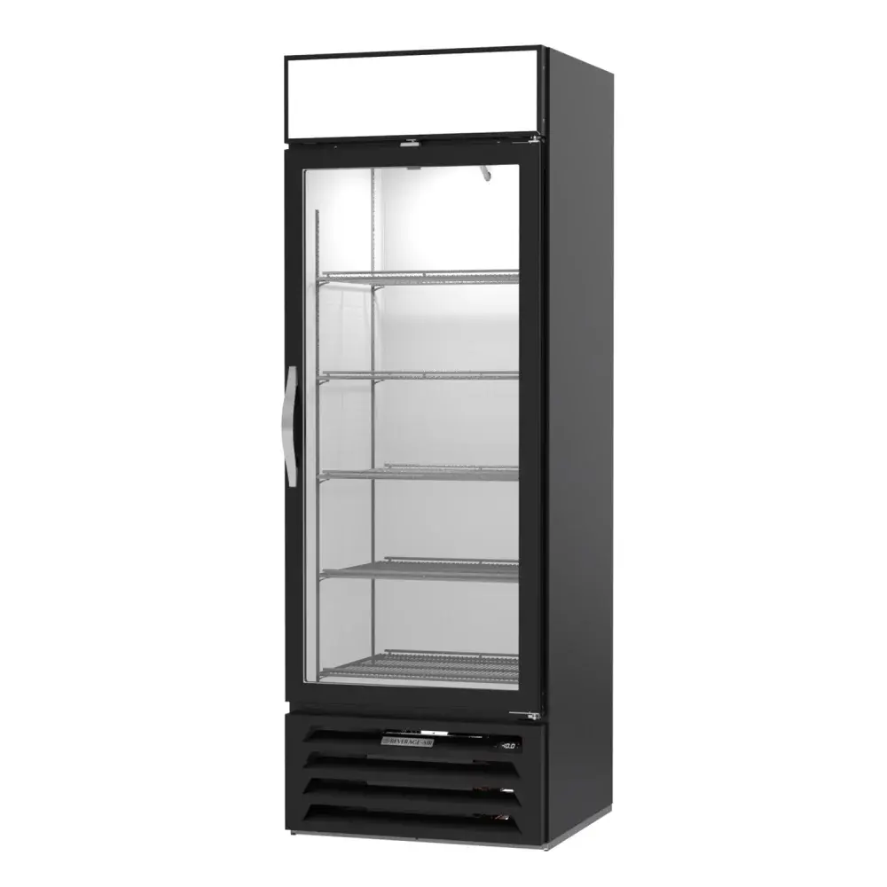 Beverage-Air MMF19HC-1-B 27 1/4" One Section Display Freezer w/ Swing Door - Bottom Mount Compressor, Black, 115v