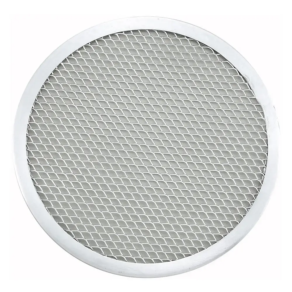 Winco APZS-7 7" Round Seamless Pizza Screen, Aluminum
