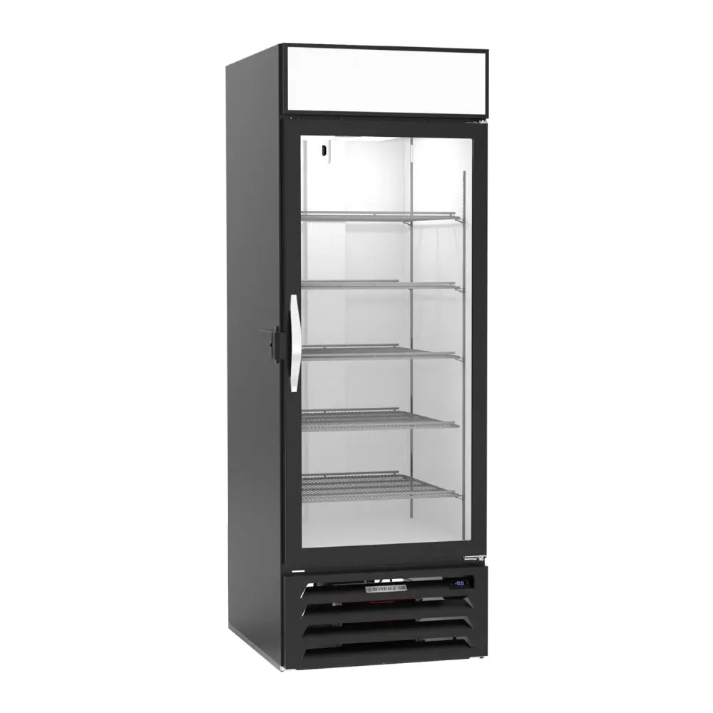 Beverage-Air MMF23HC-1-B-IQ 27" One Section Display Freezer w/ Swing Door - Bottom Mount Compressor, Black, 115v