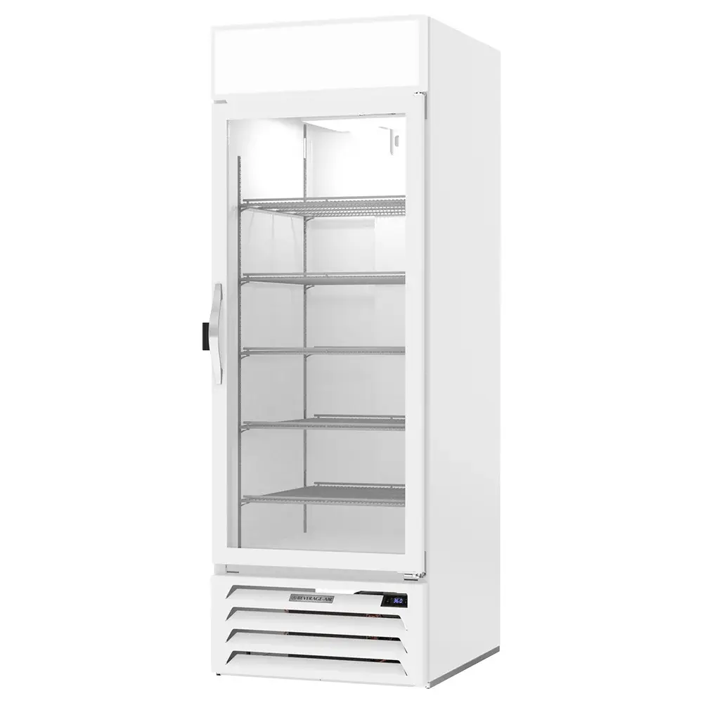 Beverage-Air MMF23HC-1-W-IQ 27" One Section Display Freezer w/ Swing Door - Bottom Mount Compressor, White, 115v