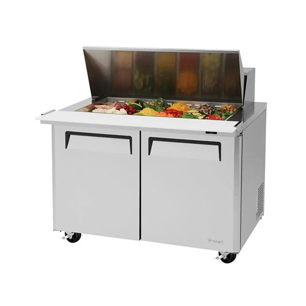 Turbo Air MST-48-18-N 48" M3 Series Mega Top Sandwich/Salad Prep Table w/ Refrigerated Base, 115v