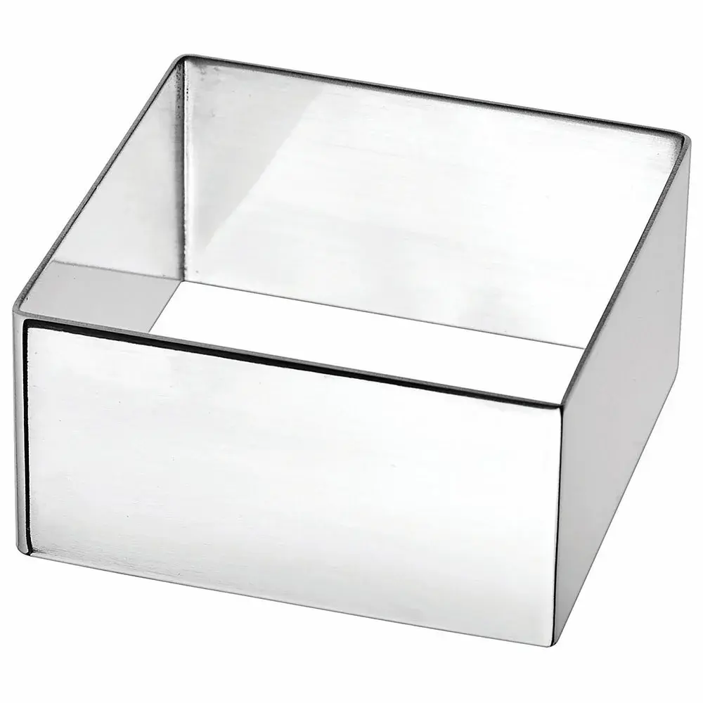 Winco SPM-275S Square Pastry Mold - 2 3/4" x 2 3/4", Stainless
