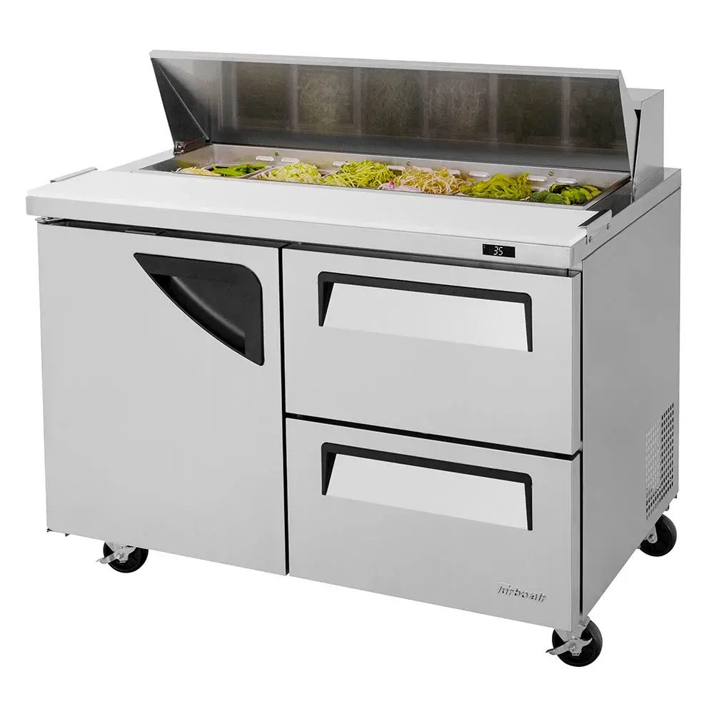 Turbo Air TST-48SD-D2-N 48 1/4" Super Deluxe Sandwich/Salad Prep Table w/ Refrigerated Base, 115v
