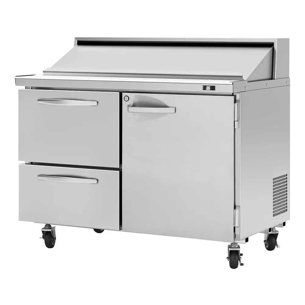 Turbo Air PST-48-D2R-N 48 1/4" PRO Series Sandwich/Salad Prep Table w/ Refrigerated Base, 115v