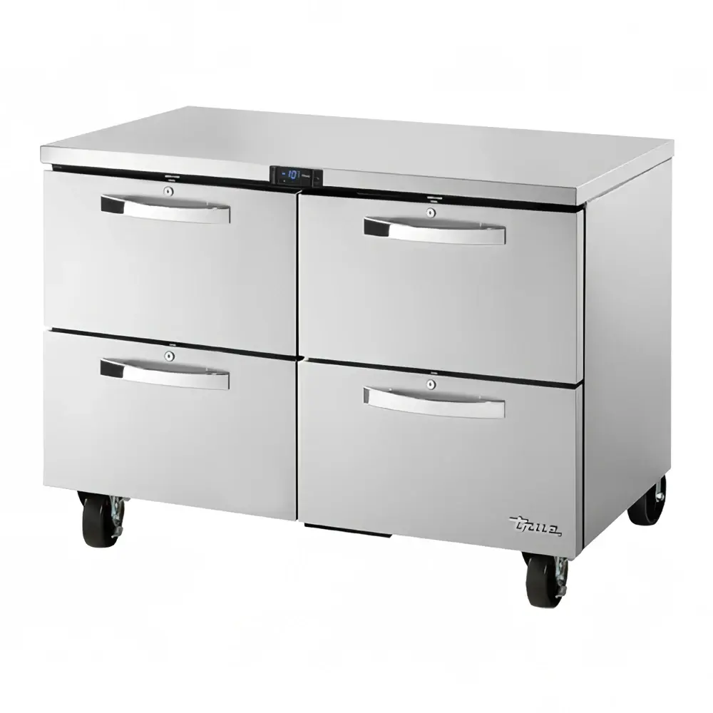 True TUC-48F-D-4-HC~SPEC3 48" W Undercounter Freezer w/ (2) Sections & (4) Drawers, 115v