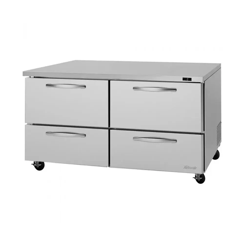 Turbo Air PUF-60-D4-N 60 1/4" W Undercounter Freezer w/ (2) Sections & (4) Drawers, 115v