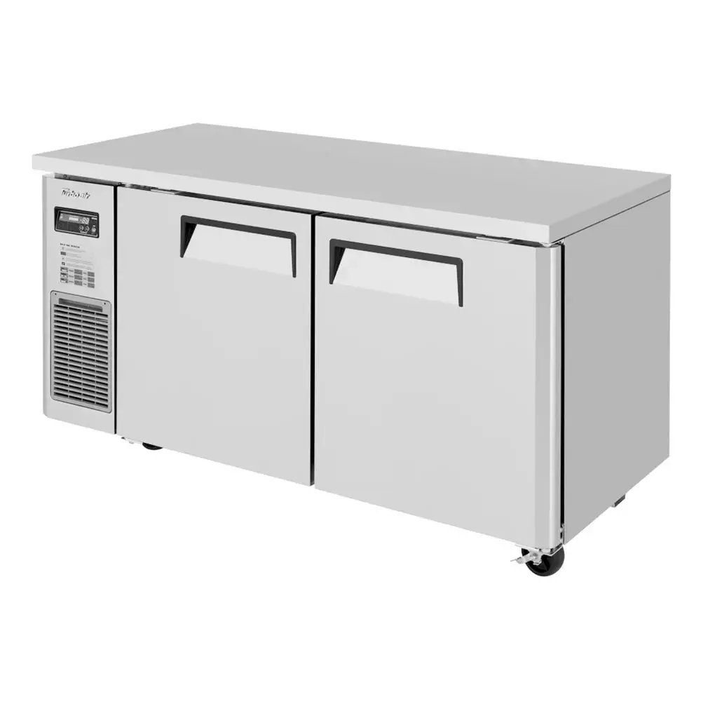 Turbo Air JUF-60S-N 59" W Undercounter Freezer w/ (2) Section & (2) Door, 115v