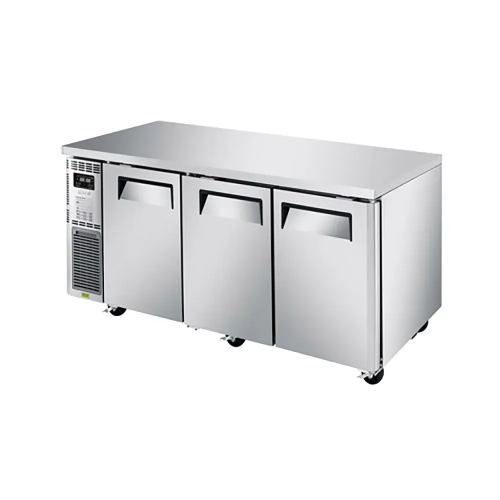 Turbo Air JURF-72-N 70 7/8" W Undercounter Refrigerator/Freezer Combo w/ (3) Sections & (3) Doors, 115v