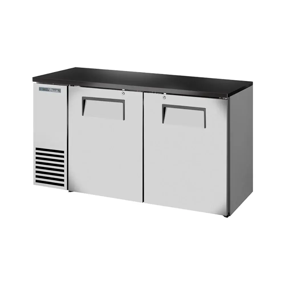 True TBB24-60-2S-Z1-BST-S-1 60 1/8" Bar Refrigerator - 2 Swinging Solid Doors, Stainless, 115v