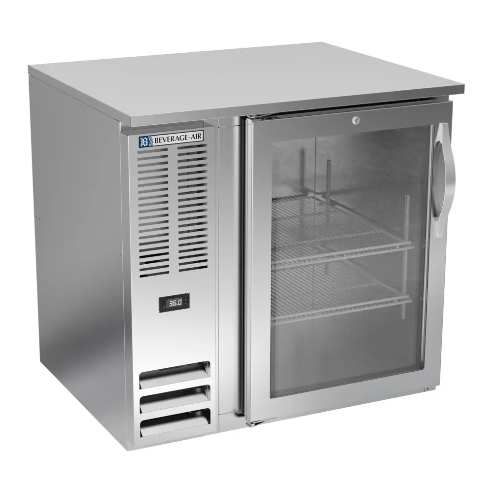 Beverage-Air BB36HC-G-S 36" Bar Refrigerator - 1 Swinging Glass Door, Stainless, 115v