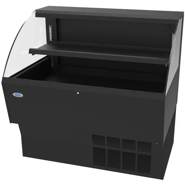 Federal Industries ELPRSS-3 Elements 35" Black Low Profile Air Curtain Merchandiser