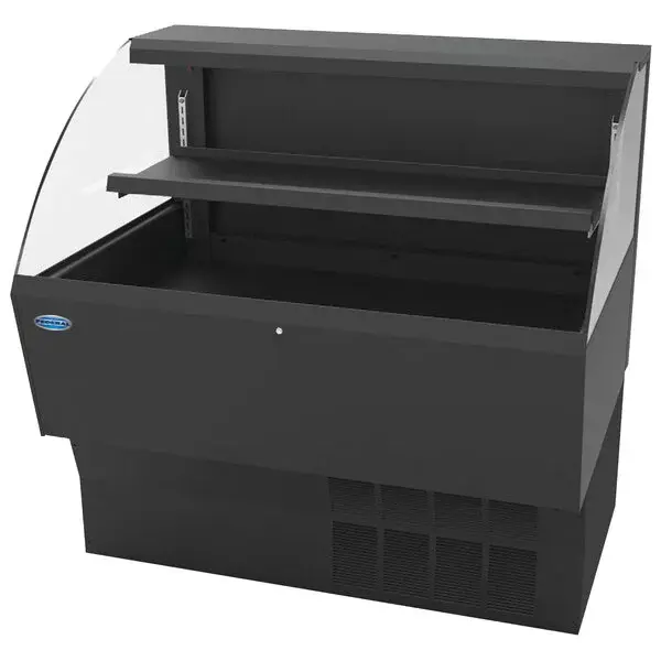 Federal Industries ELPRSS-4 Elements 47" Black Low Profile Air Curtain Merchandiser